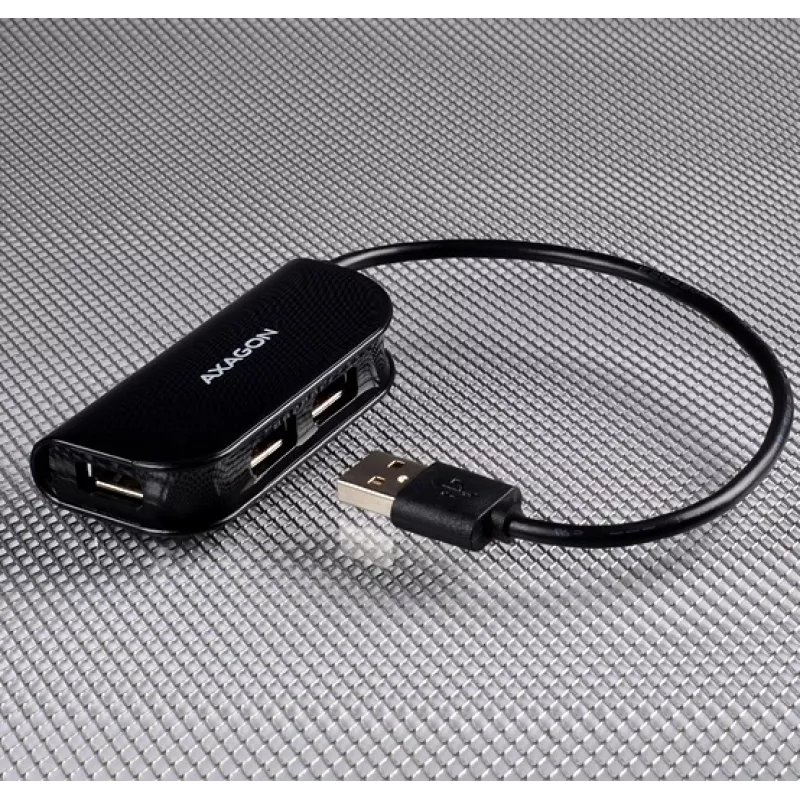 Axagon HUE-X4B saskarnes centrmezgls USB 2.0 480 Mbit/s Melns
