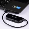 Axagon HUE-X4B saskarnes centrmezgls USB 2.0 480 Mbit/s Melns