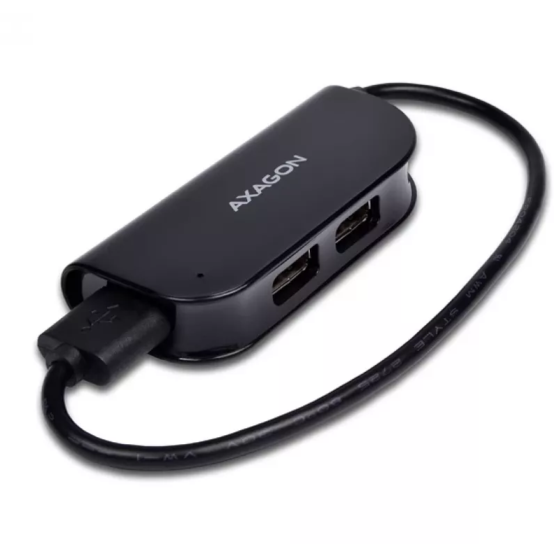 Axagon HUE-X4B saskarnes centrmezgls USB 2.0 480 Mbit/s Melns