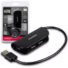 Axagon HUE-X4B saskarnes centrmezgls USB 2.0 480 Mbit/s Melns