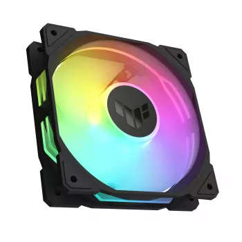 ASUS TUF Gaming TR120 ARGB Reverse ventilators, trīskāršs iepakojums — 3×120 mm, 2200 RPM, PWM, 2.75 mmH2O, 16 LEDs, melns