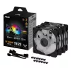 ASUS TUF Gaming TR120 ARGB Reverse ventilators, trīskāršs iepakojums — 3×120 mm, 2200 RPM, PWM, 2.75 mmH2O, 16 LEDs, melns