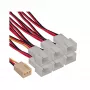 InLine ventilatora adaptera kabelis, Y-veida kabelis, 3 kontaktu Molex ligzda / 6x 3 kontaktu Molex spraudnis