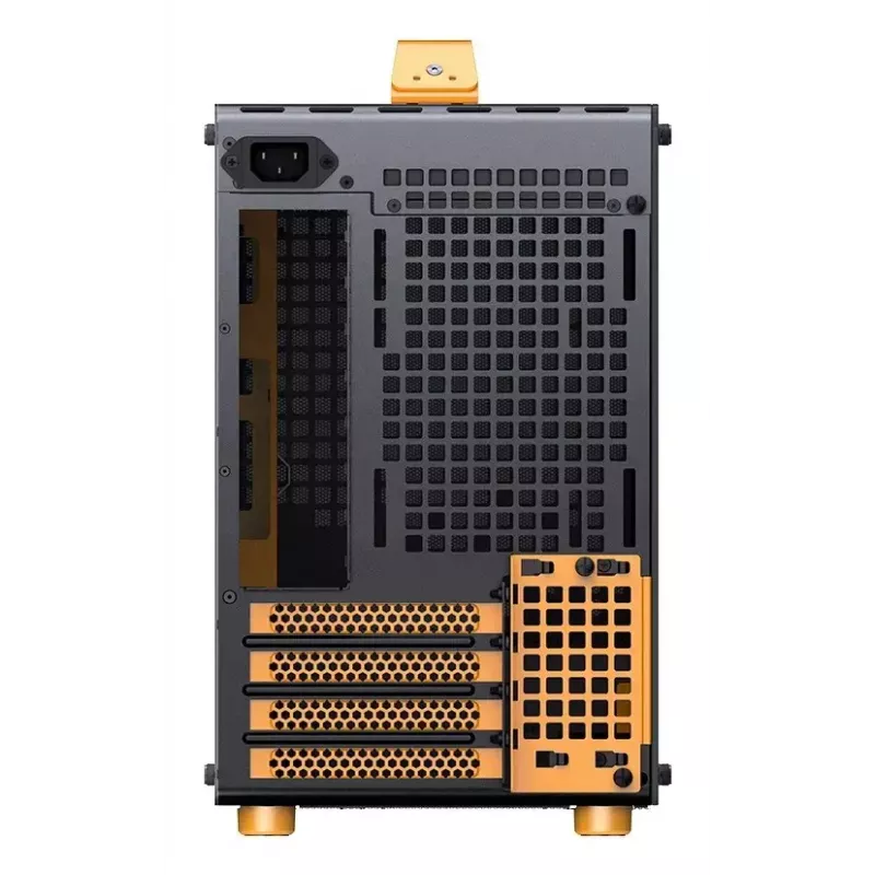 Datorkorpuss JONSPLUS MATX Handle Case Z20 - melns-oranžs