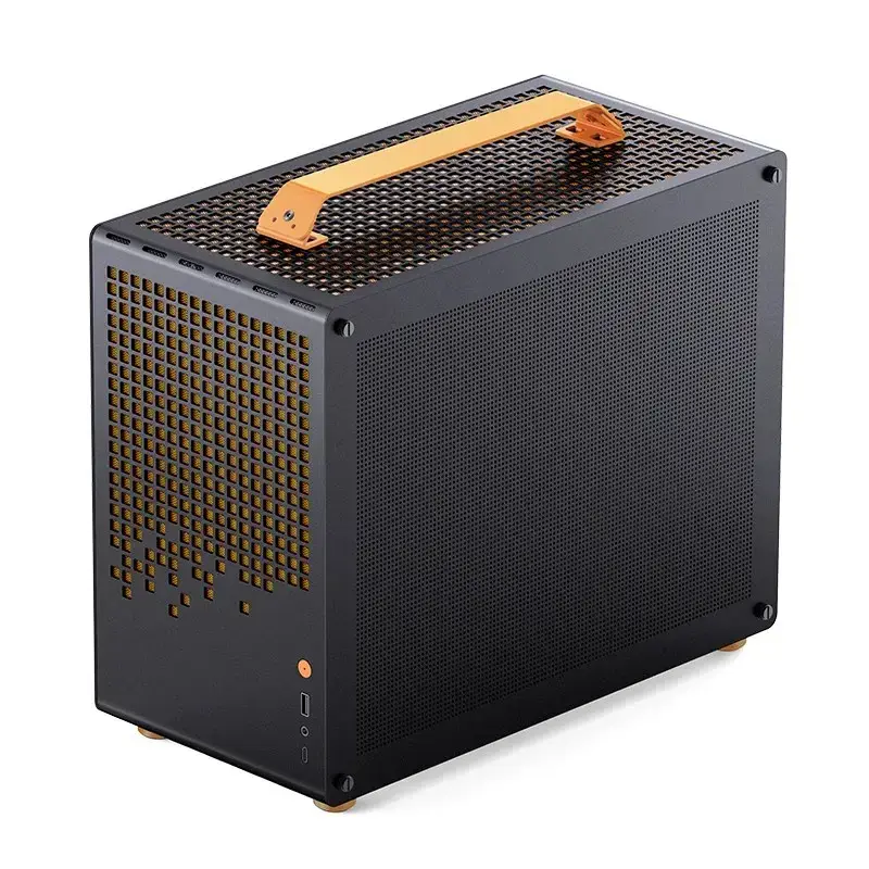 Datorkorpuss JONSPLUS MATX Handle Case Z20 - melns-oranžs