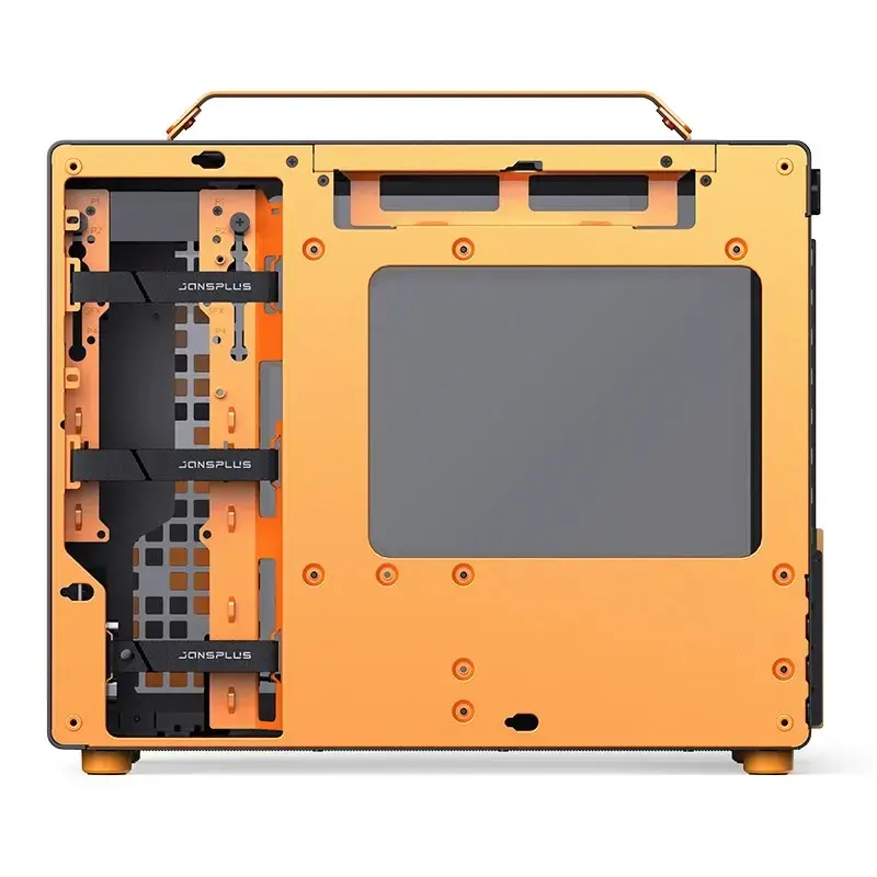 Datorkorpuss JONSPLUS MATX Handle Case Z20 - melns-oranžs