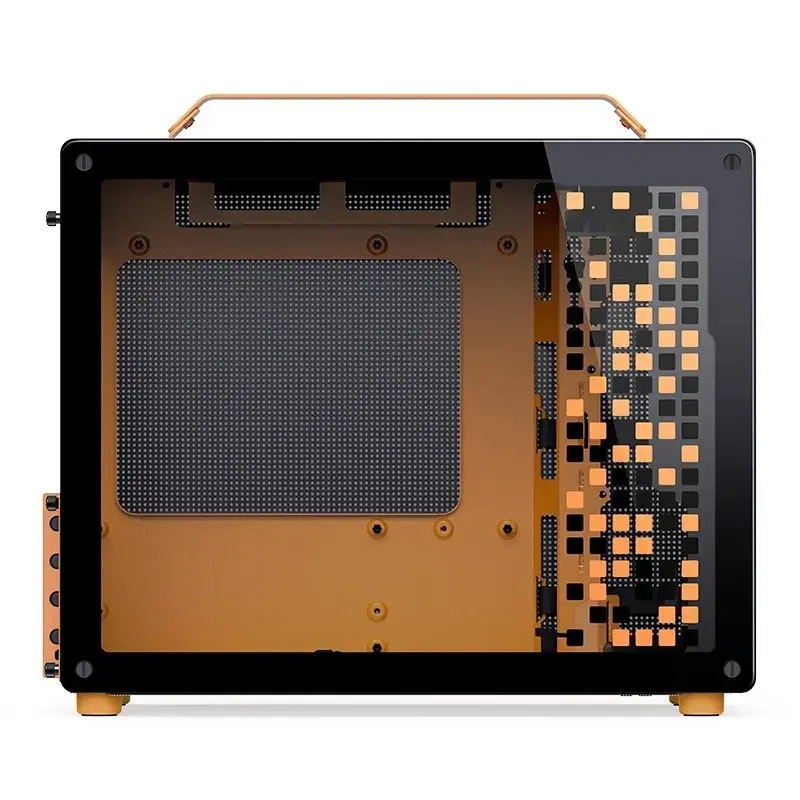 Datorkorpuss JONSPLUS MATX Handle Case Z20 - melns-oranžs