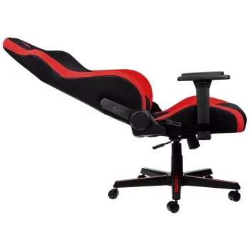 Spēļu krēsls Nitro Concepts S300 ar auduma sēdekli, regulējams augstums 128–140 cm, atzveltnes platums 56 cm, auduma sēdeklis (melns/sarkans)