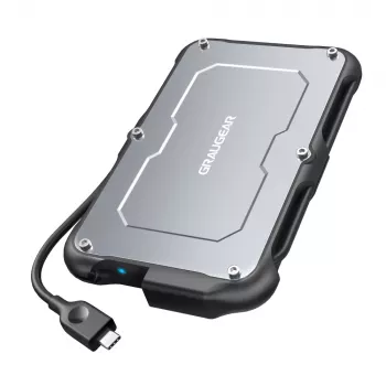 HDD/SSD korpuss GRAUGEAR G-2502-C-10G 2,5 collas Melns tērauds 6TB