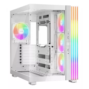 PC korpuss be quiet! LIGHT BASE 600 LX balta Midi Tower — ATX, sānu logs, ARGB priekšpuse, USB-C, atbalsta 360 mm radiatoru