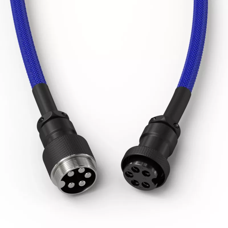 Spirālveida USB kabelis GLORIOUS mehāniskajām tastatūrām, GMMK Cobalt Blue GLO-KB-ACC-CBL-COIL-CBLU
