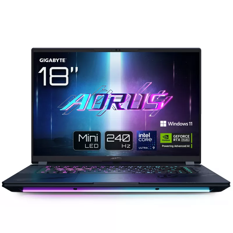 Portatīvais dators GIGABYTE AORUS MASTER 18 45.7 collas Intel Core Ultra 9 64GB 4TB NVIDIA RTX 5090 Windows 11 Pro