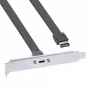 InLine PCI slota kronšteins, USB-C uz USB 3.2 priekšējā paneļa Key-A iekšējais, 0,3 m