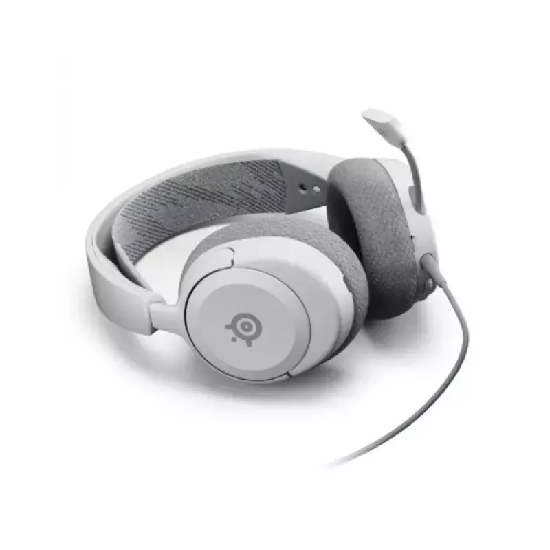 Austiņas STEELSERIES Arctis Nova 1 ar vadu 3,5 mm, binaurālas, balts, 1,2 m kabelis, noņemams, izvelkams mikrofons ar regulējamu statīvu