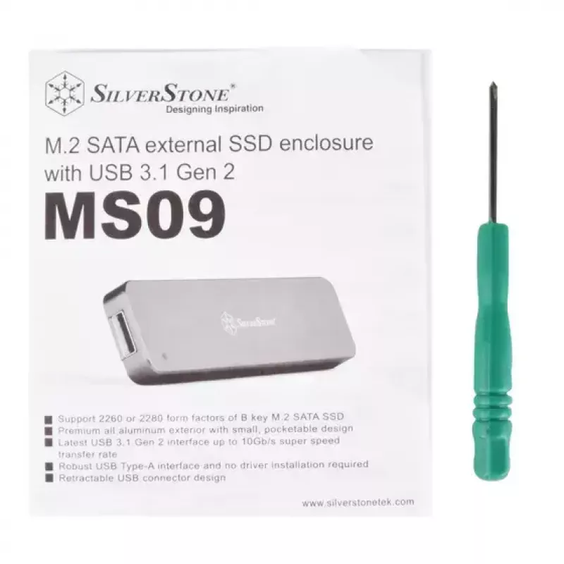 SSD korpuss Silverstone MS09