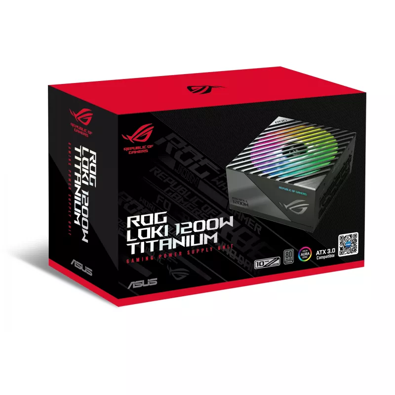ASUS ROG -LOKI-1200T-SFX-L-GAMING barošanas bloks 1200 W 20+4 kontaktu ATX melns, sudrabains