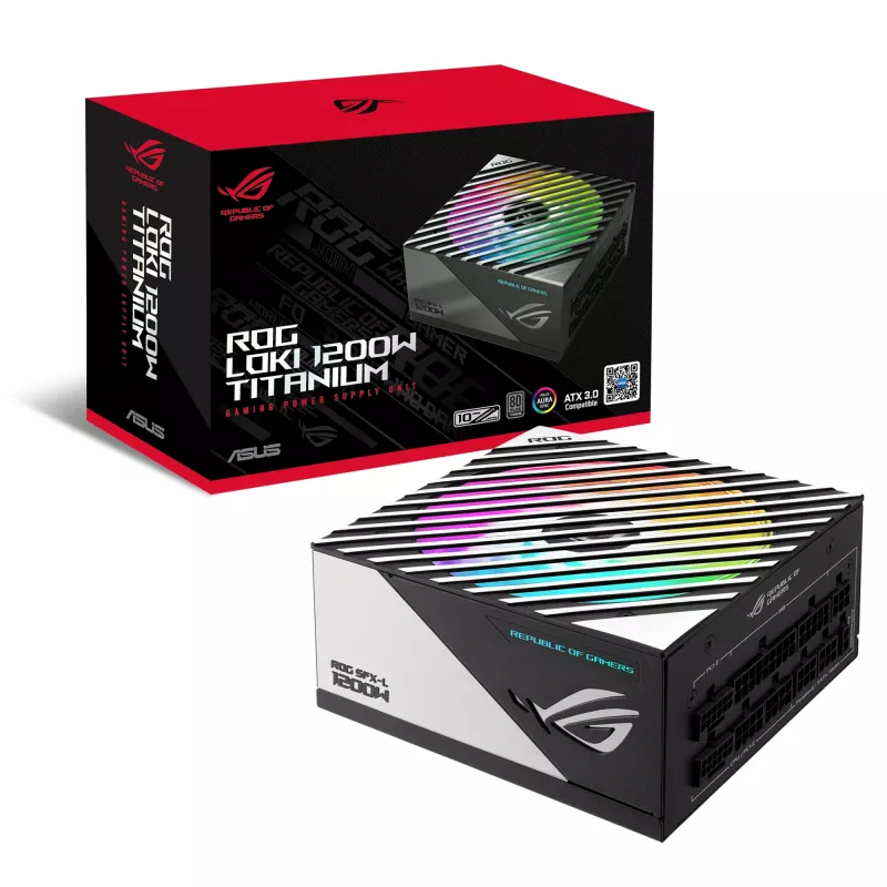 ASUS ROG -LOKI-1200T-SFX-L-GAMING barošanas bloks 1200 W 20+4 kontaktu ATX melns, sudrabains