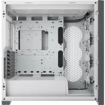 CORSAIR Icue 5000x RGB - Stikla paneļu vidējais torņa ATX dators Smart Case - Balts