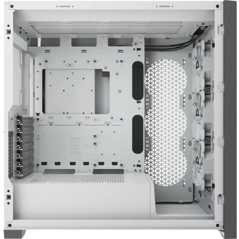CORSAIR Icue 5000x RGB - Stikla paneļu vidējais torņa ATX dators Smart Case - Balts