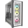 CORSAIR Icue 5000x RGB - Stikla paneļu vidējais torņa ATX dators Smart Case - Balts