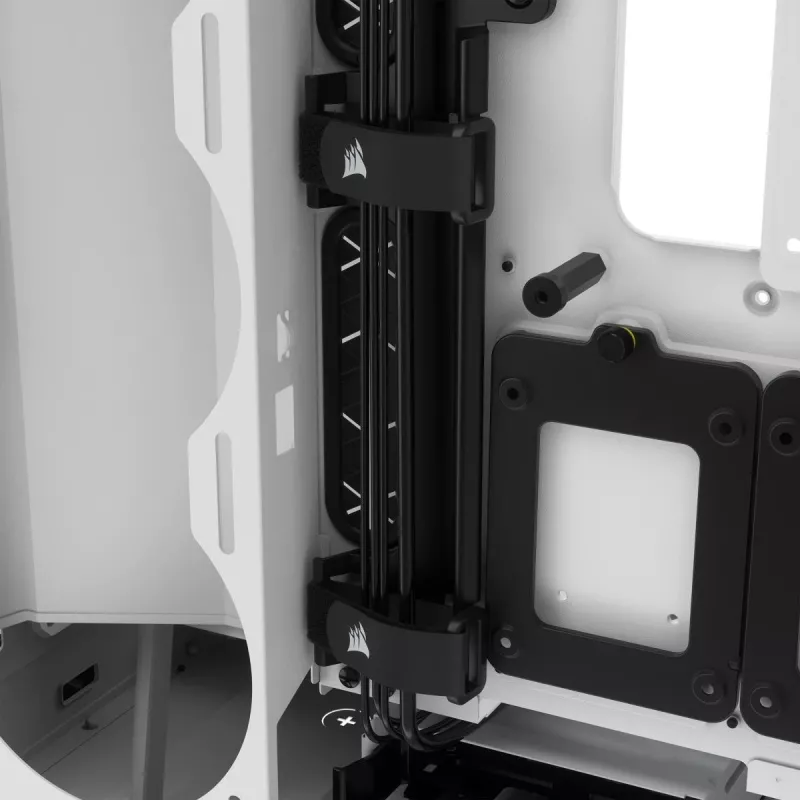 CORSAIR Icue 5000x RGB - Stikla paneļu vidējais torņa ATX dators Smart Case - Balts