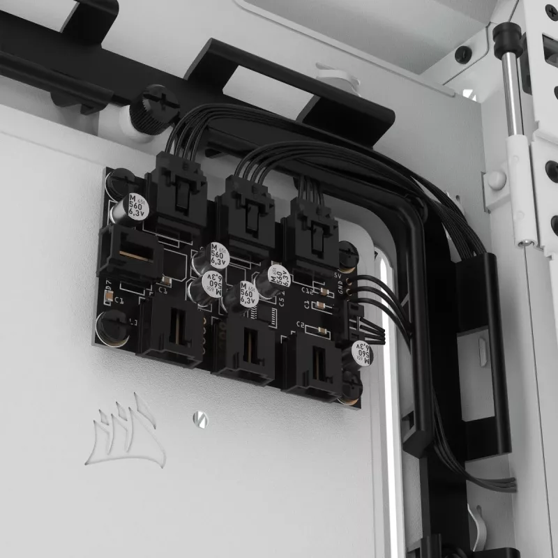 CORSAIR Icue 5000x RGB - Stikla paneļu vidējais torņa ATX dators Smart Case - Balts