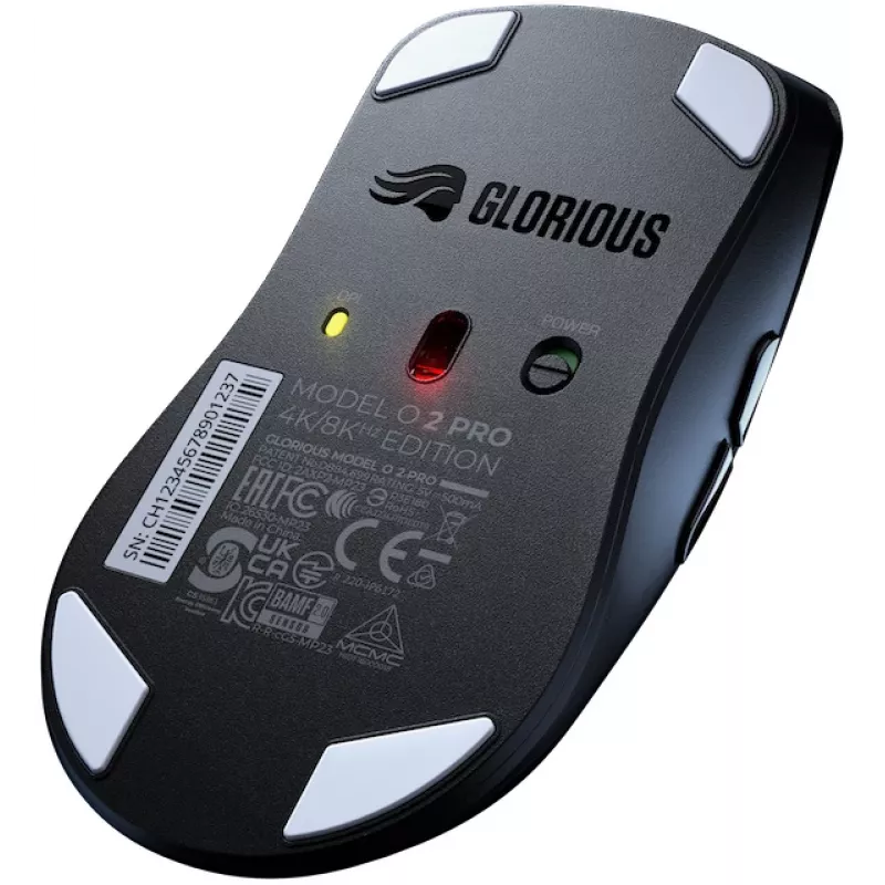 Glorious Gaming Glorious Model O 2 PRO Wireless - 4K/8K aptaujas frekvence - melns