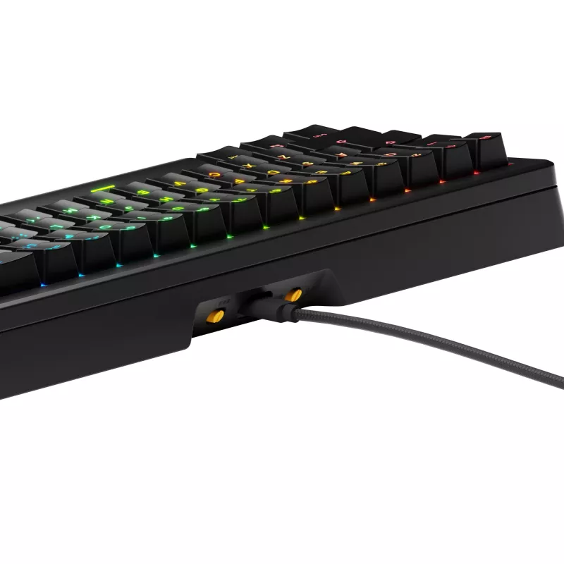 Mehāniskā spēļu tastatūra GLORIOUS GMMK 3 65% vadu USB, QWERTY US, RGB, melna