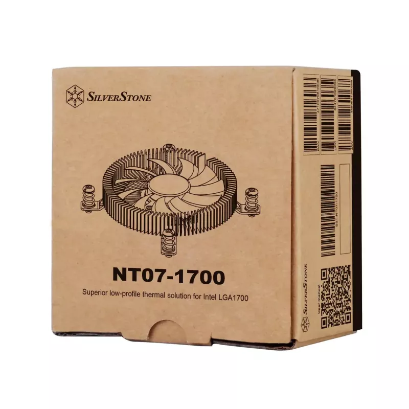 Gaisa dzesētājs Silverstone NT07-1700 8 cm Melns 12V 2.6 mmH2O