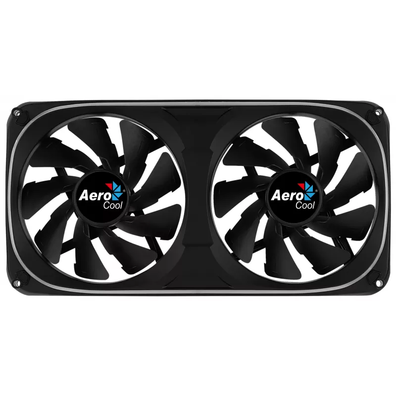 Aerocool ASTRO24 Dual Fan PC 12cm ARGB LED Antivibration Support Melns