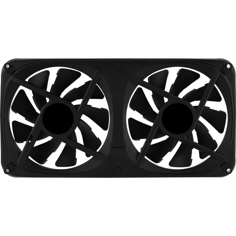 Aerocool ASTRO24 Dual Fan PC 12cm ARGB LED Antivibration Support Melns