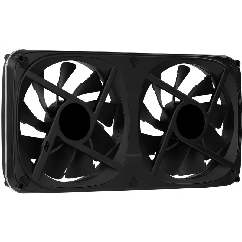 Aerocool ASTRO24 Dual Fan PC 12cm ARGB LED Antivibration Support Melns