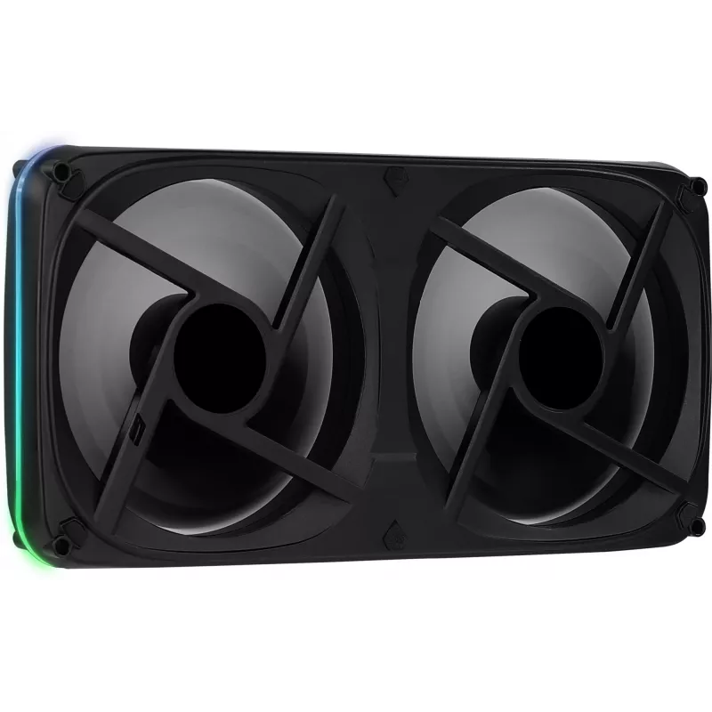 Aerocool ASTRO24 Dual Fan PC 12cm ARGB LED Antivibration Support Melns