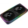 Aerocool ASTRO24 Dual Fan PC 12cm ARGB LED Antivibration Support Melns