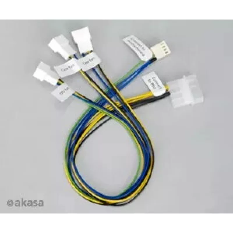 Kabelis Akasa PWM sadalītājs 4-pin 2-ceļu AK-CB002-KT02 ventilatora barošanai un PWM signālam