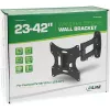 InLine sienas kronšteins TFT/LED/Plazmas ekrāniem 58–107 cm (23–42 collas) noliecams/grozāms, VESA 100x100–200x200, maks. 30 kg, melns