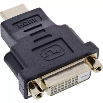 InLine HDMI–DVI adapteris, vīrišķais / 24+1 sievišķais, zeltīts, 4K2K