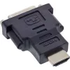InLine HDMI–DVI adapteris, vīrišķais / 24+1 sievišķais, zeltīts, 4K2K