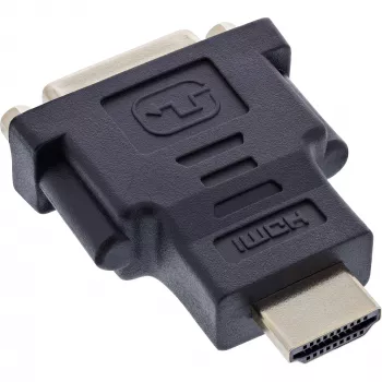 InLine HDMI–DVI adapteris, vīrišķais / 24+1 sievišķais, zeltīts, 4K2K