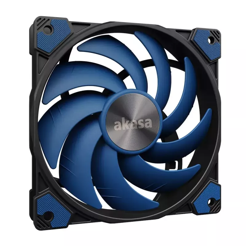 Ventilators Akasa ALUCIA SC Procesora ventilators 14 cm Melns Zils Hidrodinamiskais gultnis