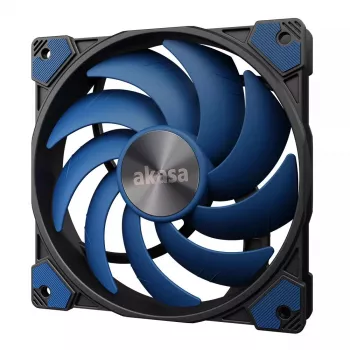 Ventilators Akasa ALUCIA SC Procesora ventilators 14 cm Melns Zils Hidrodinamiskais gultnis