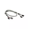 InLine USB 2.0 pagarinātājs iekšējais 2x 4 kontaktu staba savienotājs / staba ligzda, 0,60 m