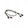InLine USB 2.0 pagarinātājs iekšējais 2x 4 kontaktu staba savienotājs / staba ligzda, 0,60 m