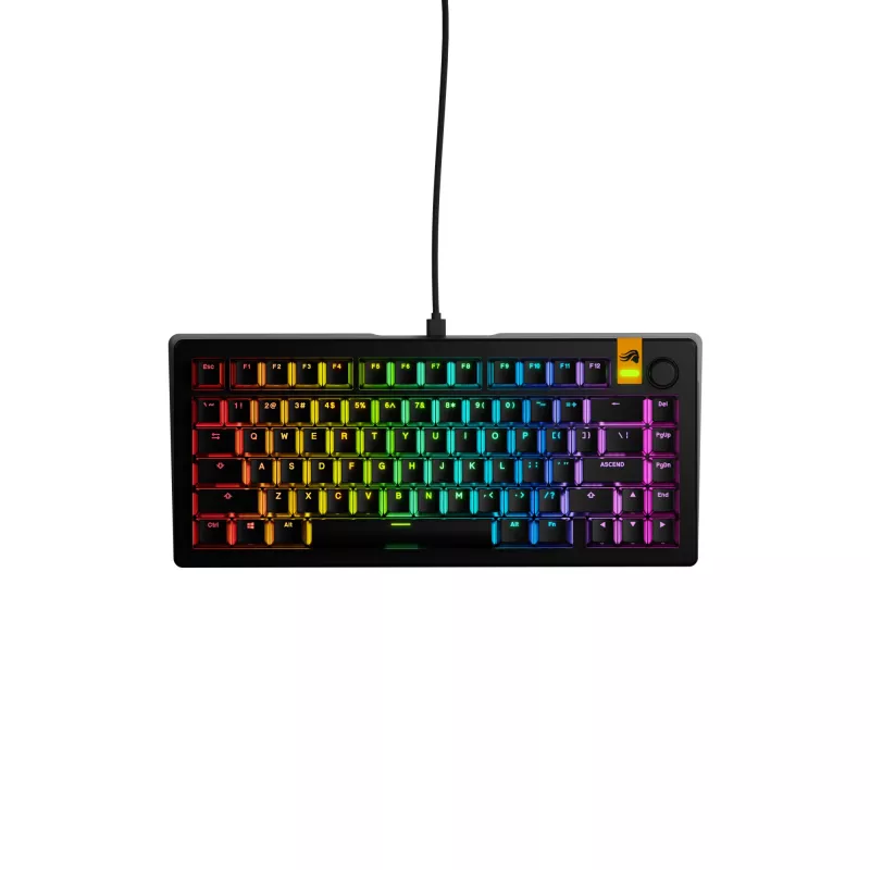 Glorious PC Gaming Race GMMK 3 HE iebūvēta tastatūra 75% mehāniskā RGB melna