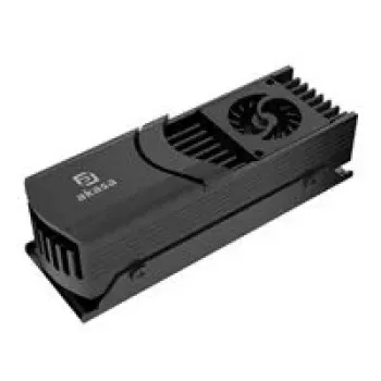 M.2 SSD Cooler Akasa Gecko Pro LX A-M2HS04-BK — Alumīnija siltuma izkliedētājs vienpusējiem M.2 diskiem