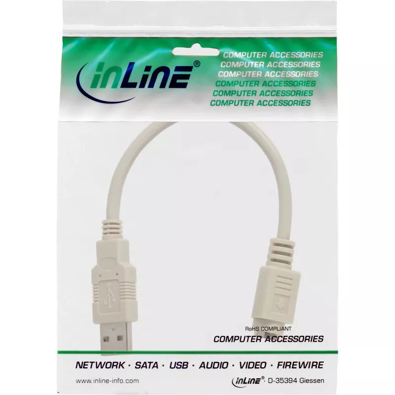 USB adaptera kabelis USB Type A spraudnis / PS/2 sievišķais InLine 33102