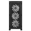 ASUS TUF Gaming GT302 ARGB, vidustorņa datora korpuss, melns — rūdīta stikla sānpaneļi, 3x140mm priekšējie + 1x140mm aizmugures ventilatori, USB-C