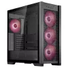 ASUS TUF Gaming GT302 ARGB, vidustorņa datora korpuss, melns — rūdīta stikla sānpaneļi, 3x140mm priekšējie + 1x140mm aizmugures ventilatori, USB-C