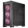ASUS TUF Gaming GT302 ARGB, vidustorņa datora korpuss, melns — rūdīta stikla sānpaneļi, 3x140mm priekšējie + 1x140mm aizmugures ventilatori, USB-C