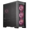 ASUS TUF Gaming GT302 ARGB, vidustorņa datora korpuss, melns — rūdīta stikla sānpaneļi, 3x140mm priekšējie + 1x140mm aizmugures ventilatori, USB-C